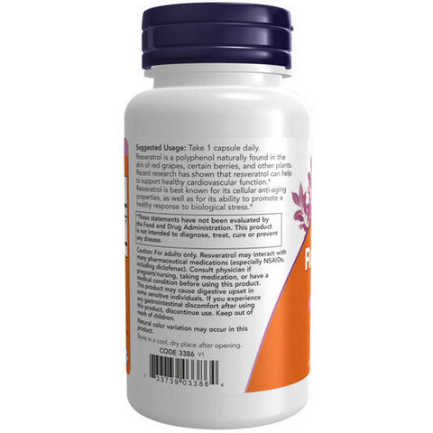 Now Foods, Resveratrol, 350 mg, 60 Veg Caps Now Foods