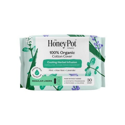 The Honey Pot, 100% Organic Cotton Cover Everyday Liners, 30 Count The Honey Pot