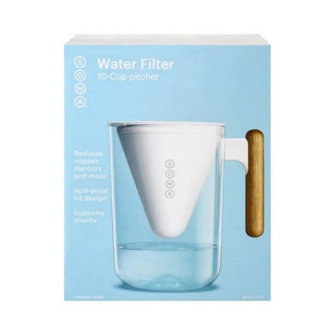 Soma, 10 Cup Water Filter Pitcher, 80 Oz Soma