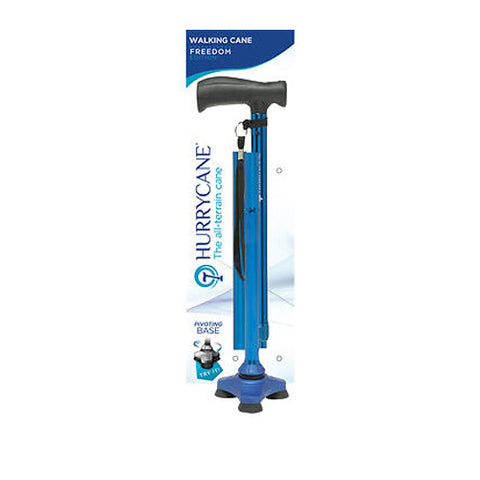 Drive Medical, HurryCane Freedom Folding Cane with T Handle Blue, 1 Count Drive Medical