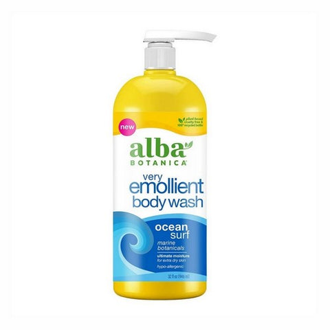 Alba Botanica, Very Emollient Bath & Shower Gel Ocean Surf, 32 Oz Alba Botanica