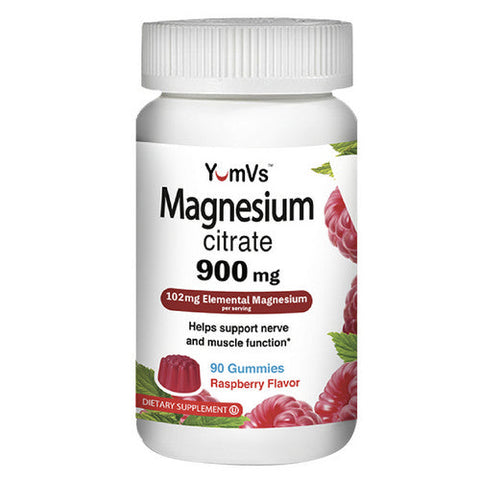 Yum-V's, Magnesium Citrate Raspberry, 900 mg, 90 Gummies Yum-V's