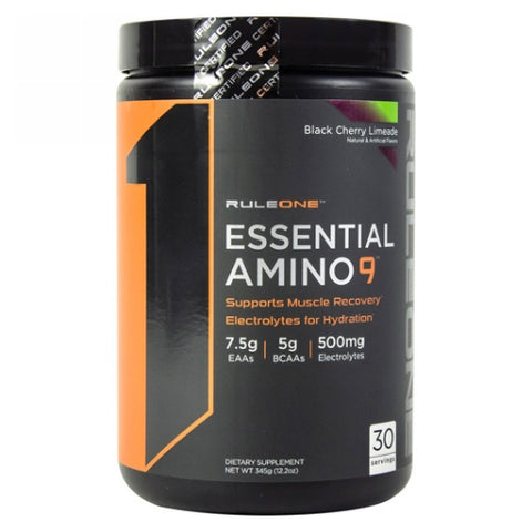 Rule 1, Essential Amino 9 Black Cherry Limeade, 12.2 Oz Rule 1