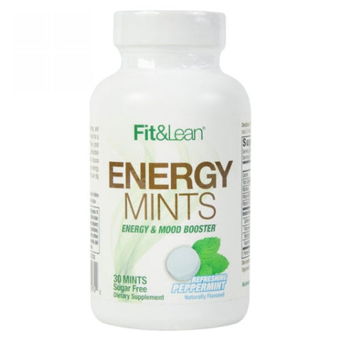 Maximum Human Performance, Fit & Lean Energy Mints Refreshing Peppermint, 30 Count Maximum Human Performance