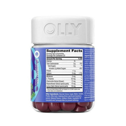 Olly, Extra Strength Sleep Gummies Blackberry Zen, 50 Count Olly