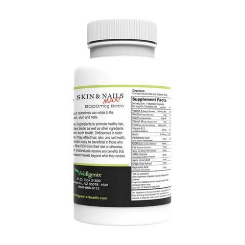 Wellgenix Health, Purvana Hair Skin Nails Max, 90 Caps