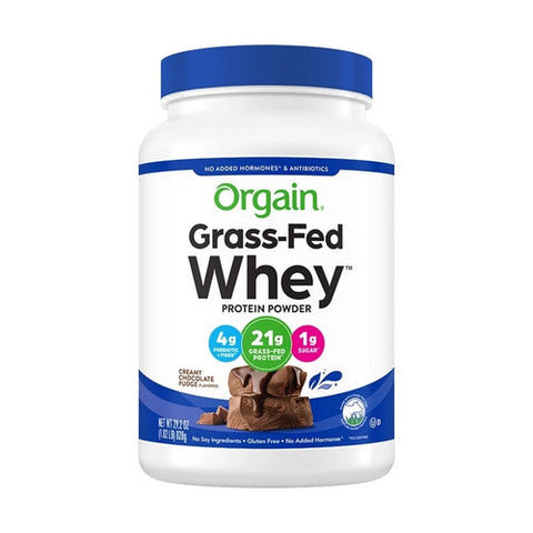 Orgain, Grass Fed Clean Whey Protein Powder Creamy, Chocolate Fudge 1.82 Lb Orgain