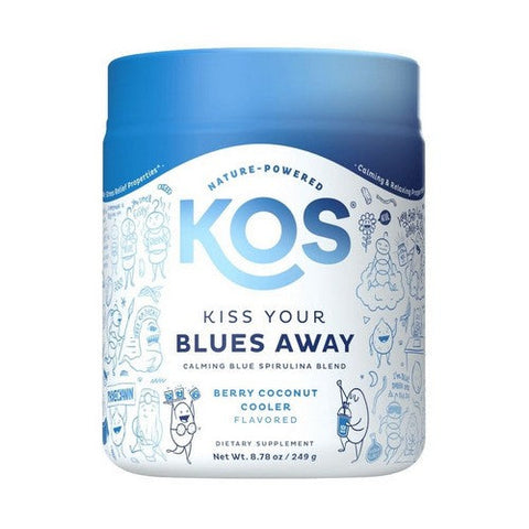 Kos, Organic Blue Spirulina Calming Berry Coconut, 8.78 Oz Kos