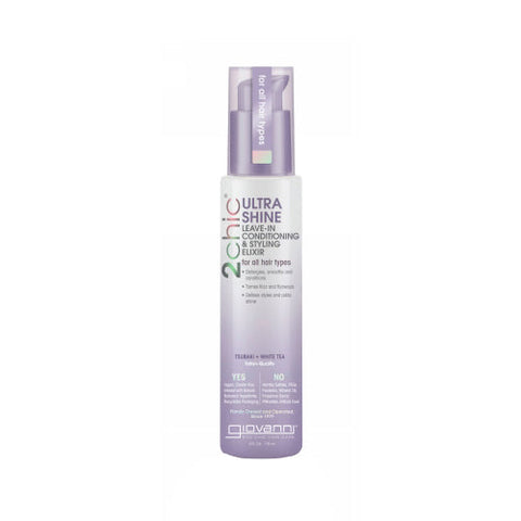 Giovanni Cosmetics, Conditioning & Styling Elixir Leave-In Ultra Sleek, 4 Oz Giovanni Cosmetics