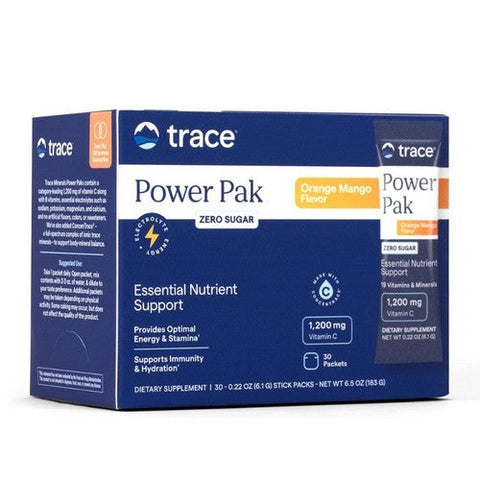 Trace Minerals, Electrolyte Stamina Power Pak Sugar Free, Orange Mango 30 Packets Trace Minerals