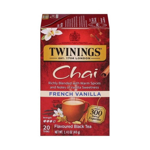 Twinings Tea, French Vanilla Chai Tea, 20 Bags (Case of 6) Twinings Tea