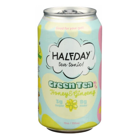 Halfday, Green Tea Tonic Honey & Ginseng, 12 Oz (Case of 12) Halfday