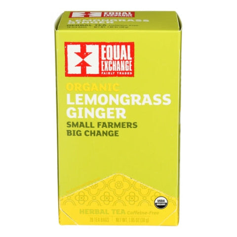 Equal Exchange, Organic Lemongrass Ginger Herbal Tea, 20 Bags (Case of 6) Equal Exchange