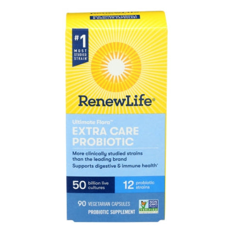 Renew Life, Ultimate Flora Extra Care Probiotic 50 Billion, 90 Capsules Renew Life