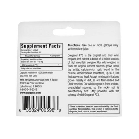 North American Herb & Spice, Oreganol P73 Convenience, 10 Softgels North American Herb & Spice