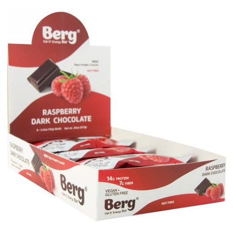 Berg Bites, Oat N' Energy Bar Raspberry Dark Chocolate, 8 Count Berg Bites