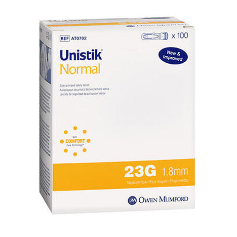 Unistik 3, Normal Lancets 21G 2.4mm, 100 Count Unistik 3