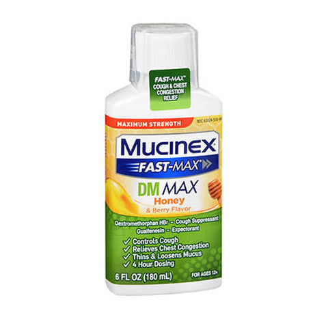 Mucinex, Fast-Max Dm Max Liquid Honey And Berry Flavor, 180 ml, 6 Oz Mucinex