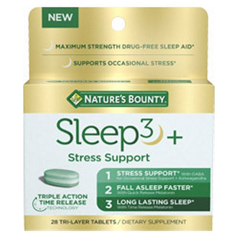 Nature's Bounty, Nature's Bounty Sleep3 + Stress Support Tri-Layer, 28 Tabs Nature's Bounty