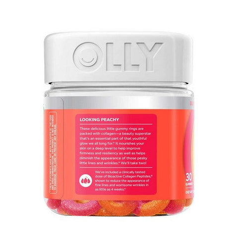 Olly, Collagen Gummy Rings Peach Bellini, 30 Gummies Olly