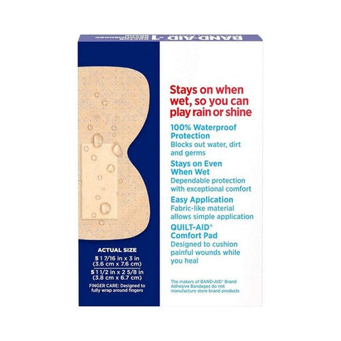 Band-Aid, Water Block Flex Knuckle & Fingertip Adhesive Bandages Assorted, 10 Count Band-Aid