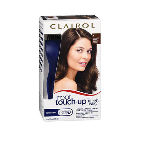 Clairol Nice N Easy, Root Touch-Up Permanent Color Dark Brown 4, 1 Count Clairol Nice N Easy