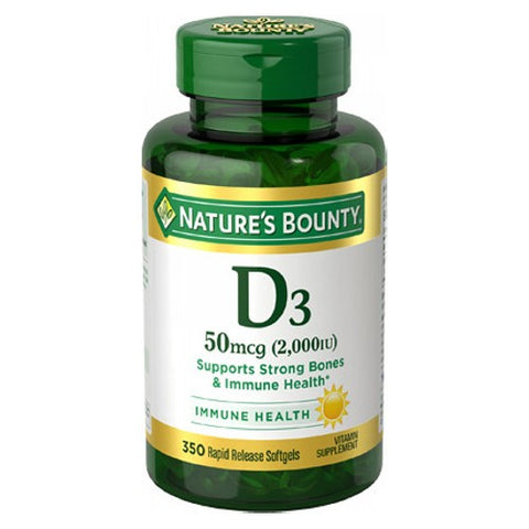 Nature's Bounty, D3 2,000 IU Rapid Release, 350 Softgels Nature's Bounty
