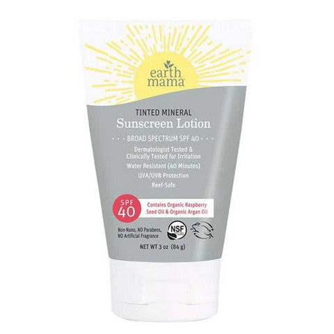 Earth Mama Angel Baby, Tinted Mineral Sunscreen SPF 40, 3 Oz Earth Mama Angel Baby