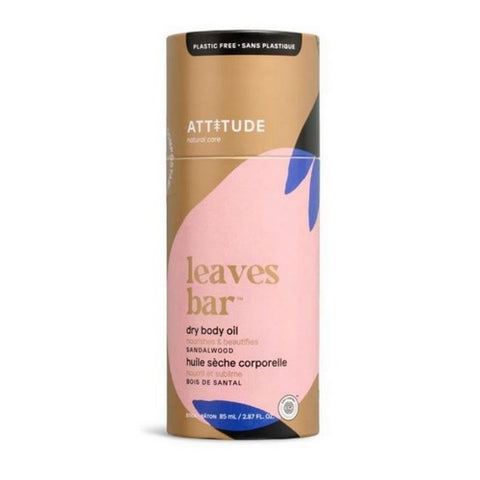 Attitude, Leaves Bar Dry Body Oil Sandalwood, 3 Oz Attitude