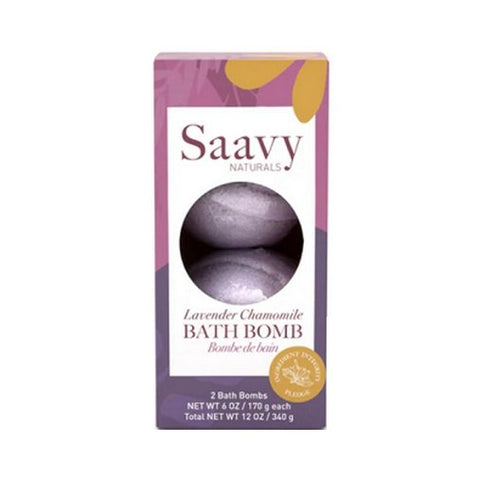 Saavy Naturals, Lavender Chamomile Bath Bomb Duo, 12 Oz Saavy Naturals