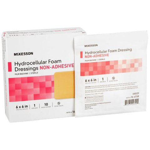 McKesson, Nonadhesive without Border Foam Dressing 6 x 6 Inch, Box Of 10 McKesson
