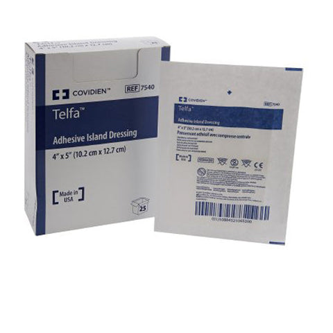 Cardinal, Telfa White Adhesive Dressing 4 x 5 Inch, Box Of 25 Cardinal