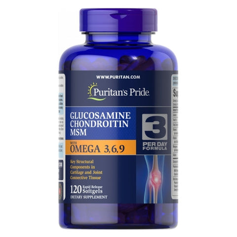 Puritan's Pride, Glucosamine Chondroitin & MSM with Omega 3, 6, 9, 120 Softgels Puritan's Pride