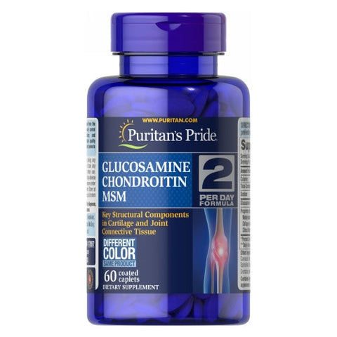 Puritan's Pride, Triple Strength Glucosamine Chondroitin & MSM Joint Soother, 60 Caplets Puritan's Pride