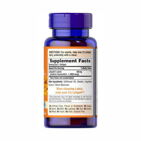 Puritan's Pride, Lutein with Zeaxanthin, 40 Mg, 120 Softgels Puritan's Pride