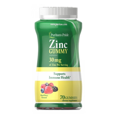 Puritan's Pride, Zinc Gummy Mixed Berry, 30 Mg, 70 Gummies Puritan's Pride