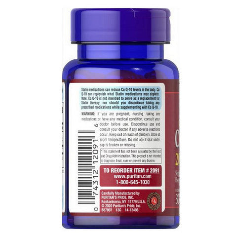 Puritan's Pride, CoQ-10, 200 mg, 30 Rapid Release Softgels Puritan's Pride