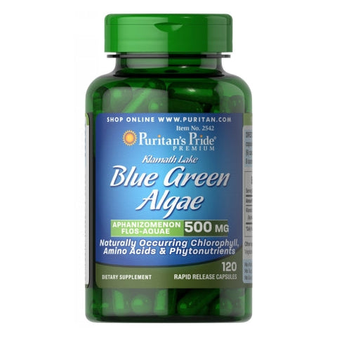 Puritan's Pride, Klamath Lake Blue Green Algae, 500 mg, 120 Capsules Puritan's Pride