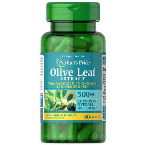 Puritan's Pride, Olive Leaf Extract, 500 mg, 60 Capsules Puritan's Pride