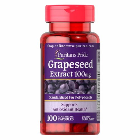Puritan's Pride, Grapeseed Extract, 100 mg, 100 Capsules Puritan's Pride