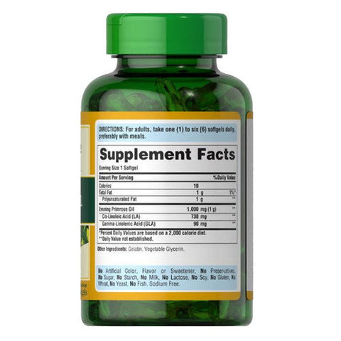 Puritan's Pride, Evening Primrose Oil with GLA, 1000 mg, 120 Softgels Puritan's Pride