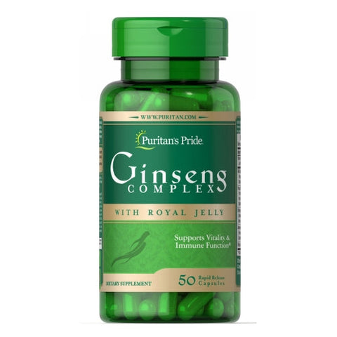 Puritan's Pride, Ginseng Complex with Royal Jelly, 1000 mg, 50 Rapid Release Capsules Puritan's Pride