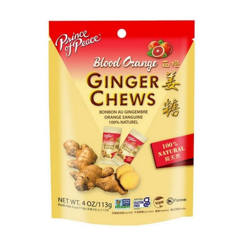 Prince Of Peace, Blood Orange Ginger Chews, 4 Oz Prince Of Peace