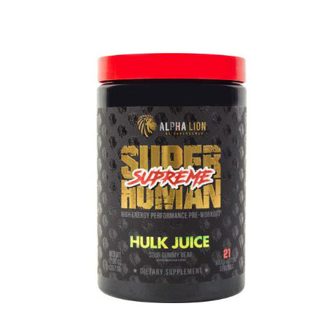 Alpha Lion, Superhuman Supreme, Hulk Juice Sour Gummy Bear 21 Each Alpha Lion