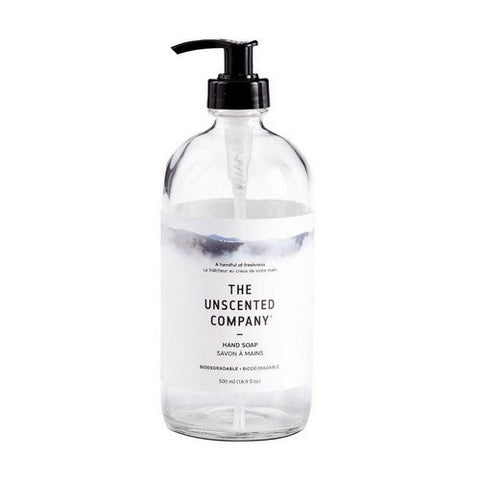 The Unscented Company, Hand Soap Refillable Glass Bottle Unscented, 16.9 Oz The Unscented Company