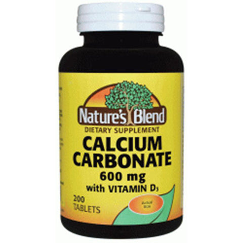 Calcium Carbonate With Vitamin D3 200 Tabs by Nature's Blend
