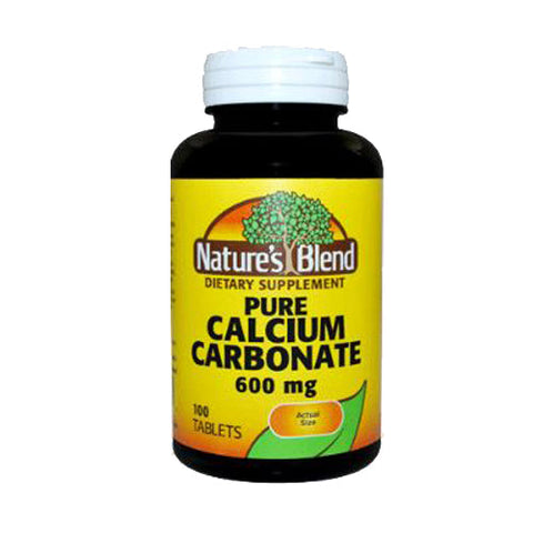 Nature's Blend, Calcium Carbonate, 600 mg, 100 Tabs Nature's Blend