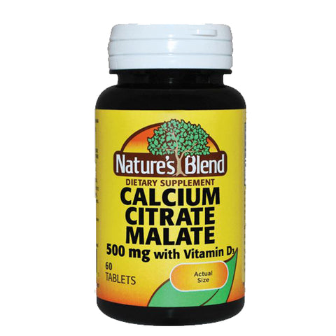 Calcium Citrate Malate With Vitamin D3 60 Tabs by Nature's Blend