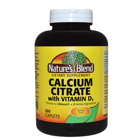 Nature's Blend, Calcium Citrate With D3, 400 IU, 200 Caplets Nature's Blend