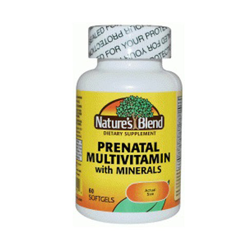 Prenatal & Iron With DHA & Folic Acid 60 Softgels by Nature's Blend